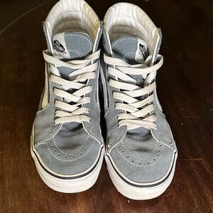 Vans High-Top Sneakers - Slate Blue and White